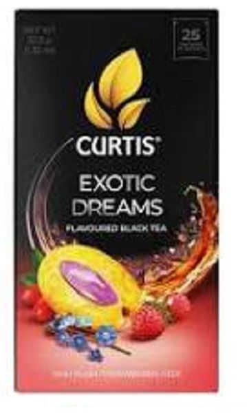 картинка Чай Curtis черный Экзотик Дримз  в пакетиках  25х1,5 г