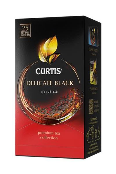 картинка Чай Curtis черный Нежный Черный пакетики 25х1,7 г