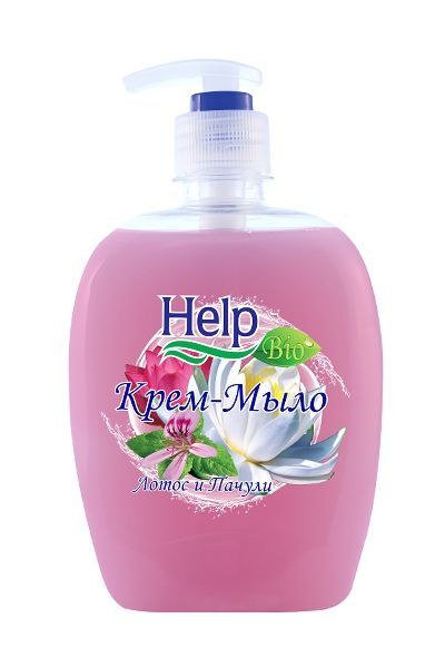 картинка Жидкое мыло "Help" Лотос и пачули банка с дозатором 500 гр.