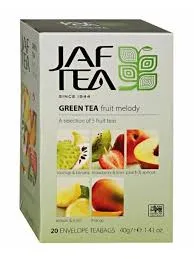 картинка Чай JAF зеленый ассорти Фруктовая Мелодия Ассорти пакетики 20х2г